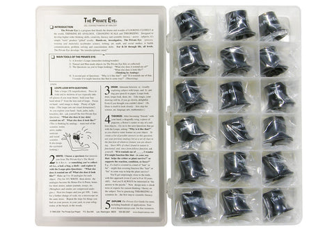 The Private Eye Half Class Loupe Set - box only, no loupes